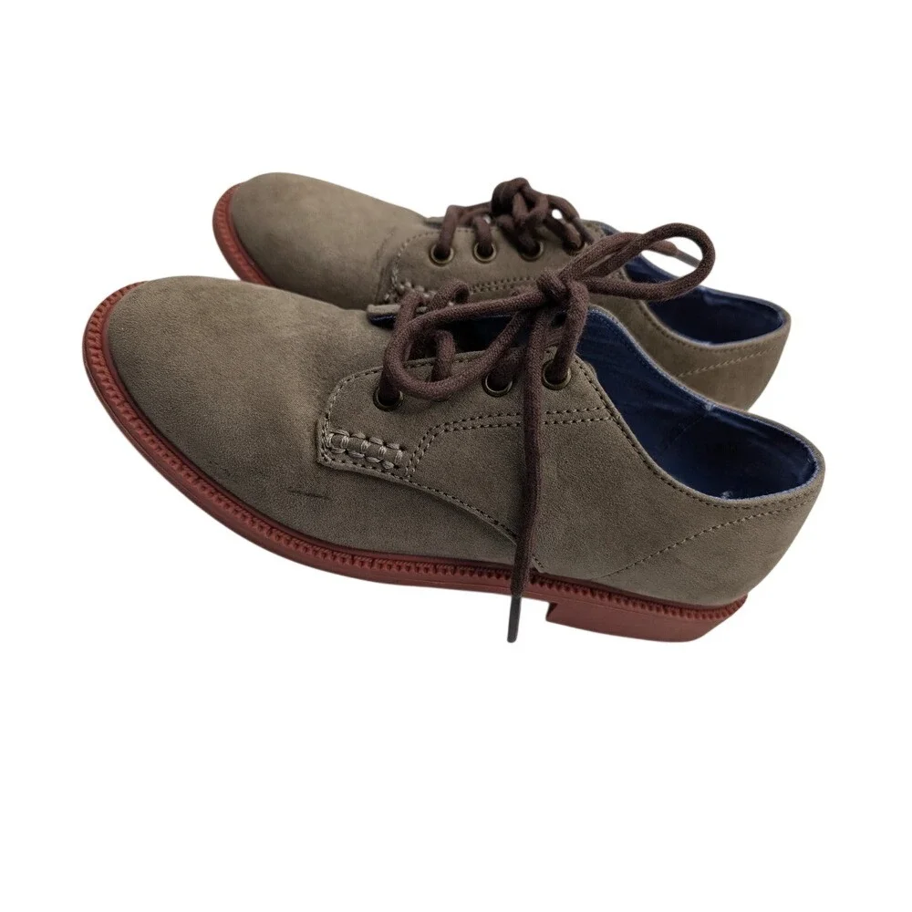 Tommy Hilfiger Kids Taupe‎ Suede Lace Up Oxford Dress Shoes Size 2